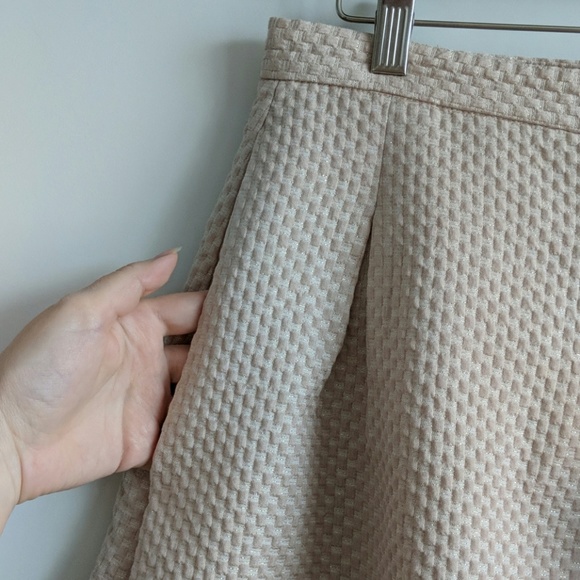 Pink and Gold Box Pleated Midi Skirt - Picture 6 of 7